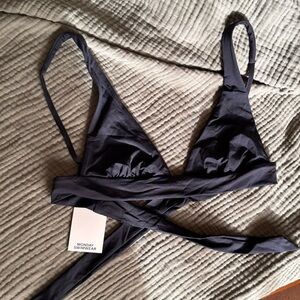 Monday Swimwear small black bikini top like new